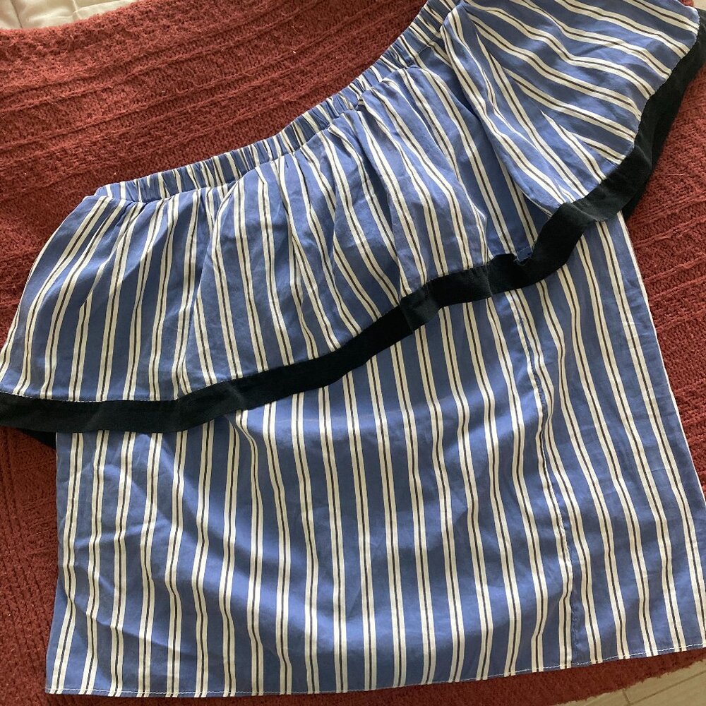 MILLY one shoulder stripe top